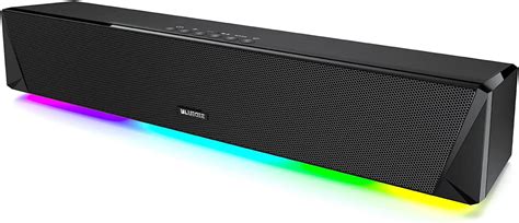 Amazon.com: Computer Speakers, 24W Bluetooth Computer Soundbar, 3.5mm ...