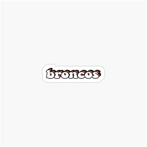 Denver Broncos Groovy Sticker Sticker by mkbourque | Denver broncos ...