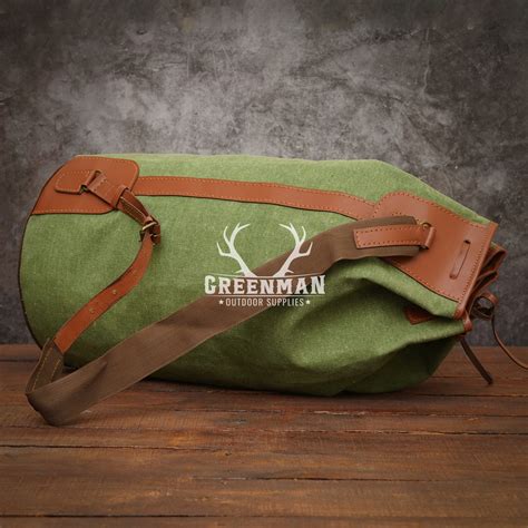 Canvas Leather Duffle Bag | Military Duffle Bag - Greenman Outdoor Supplies