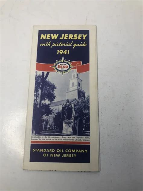 1941 NEW JERSEY Road Map from Standard Oil Company Of New Jersey (ESSO) A $10.12 - PicClick