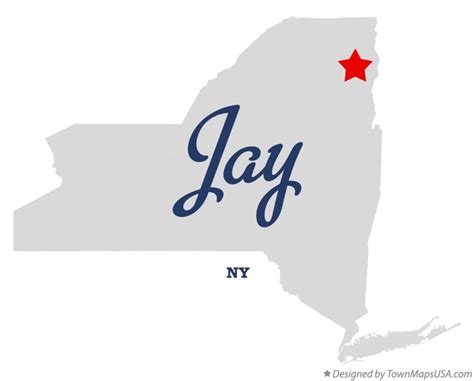 Map of Jay, NY, New York