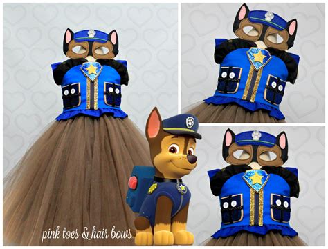 Paw patrol Costume- Chase costume- chase paw patrol tutu dress-paw pat ...