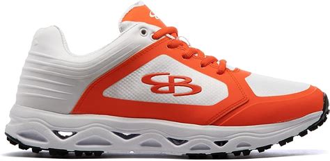 Boombah Men's Ballistic Turf Shoe White/Orange - Size 6: Amazon.co.uk: Shoes & Bags