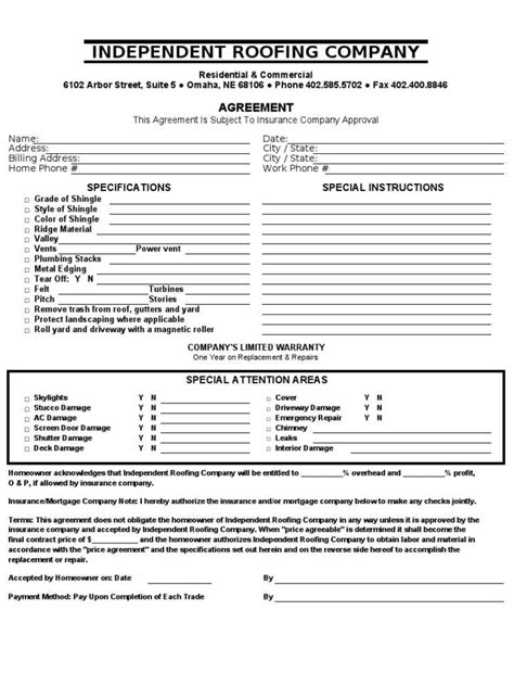 roofing contract template 4. | Roofing contract, Roofing estimate, Contract template