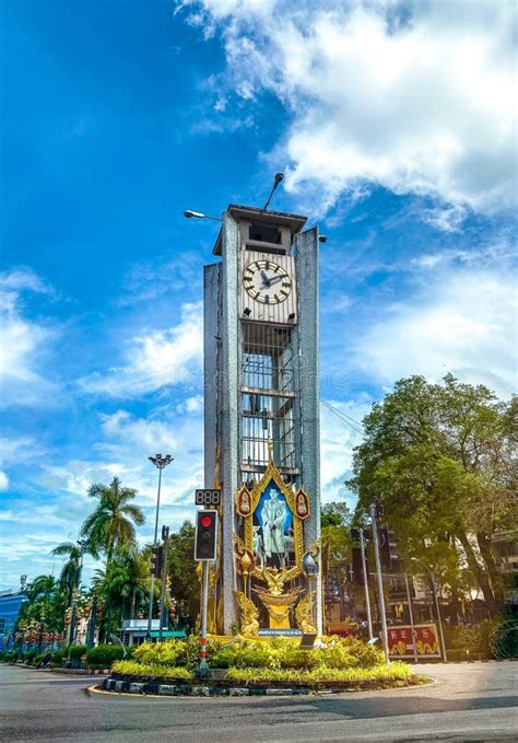 Trang City Roundabout and Dugong or Manatees Statues in Thailand Editorial Stock Photo - Image ...