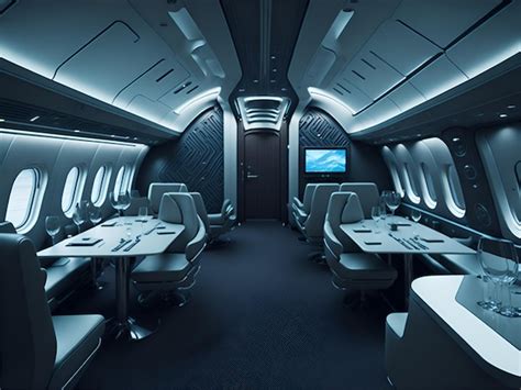 Premium AI Image | Futuristic luxurious corporate plane interior design ...