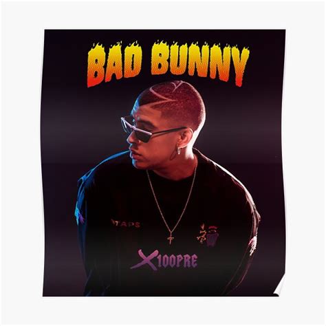 Bad Bunny Posters - X100 Pre Bad Bunny Tour 2019 Bedakan Poster RB3107 ...