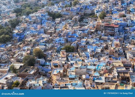 Jodhpur city view from top stock photo. Image of houses - 170769224