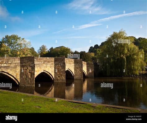 Bakewell Bridge over the river Wye taken on OLYMPUS DIGITAL CAMERA Stock Photo - Alamy