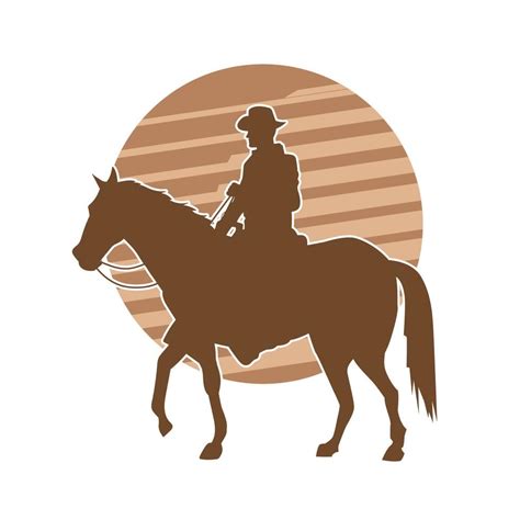 rodeo performers in action vector silhouette. western cowboy. 14574300 ...