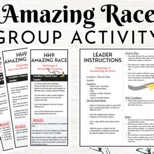 Amazing Race Printable Game - Etsy