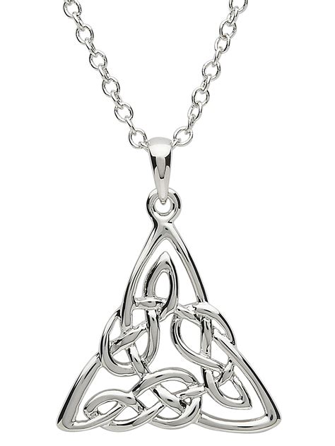 Shanore - Shanore Irish Jewelry Women's Platinum Plated Trinity Knot Design Celtic Pendant ...