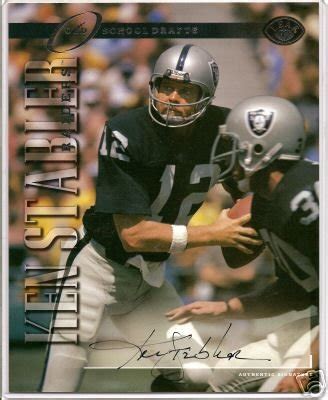 KEN STABLER 1997 LEAF 8X10 AUTOGRAPH PHOTO RAIDERS | #26271599