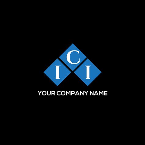 ICI letter logo design on BLACK background. ICI creative initials letter logo concept. ICI ...