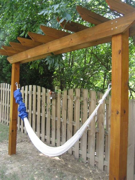 Outdoor Hammock With Stand Another Angle | Backyard projects, Backyard ...