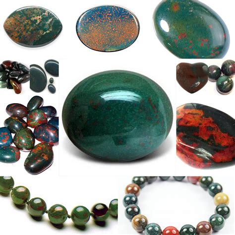 A beautiful bloodstone collage. Bloodstone is a March birthstone ...