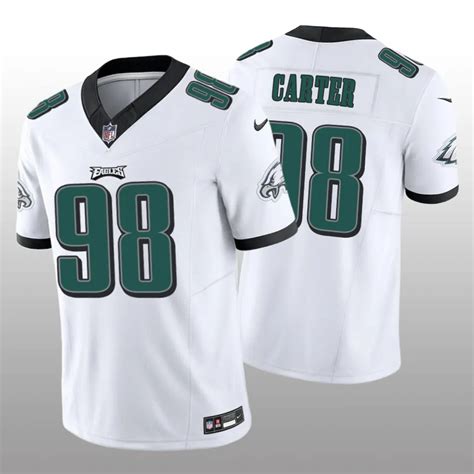 Philadelphia Eagles Jalen Carter White Jersey Vapor F.U.S.E. Limited ...