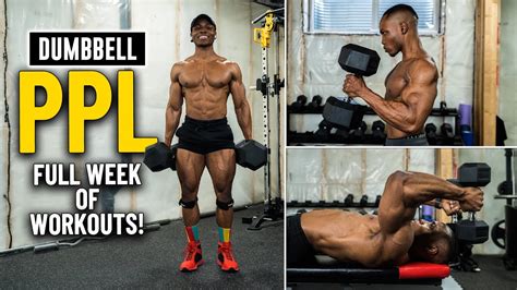 Full Week Of Workouts: Push, Pull & Legs (Dumbbell & Bench) #1 - YouTube