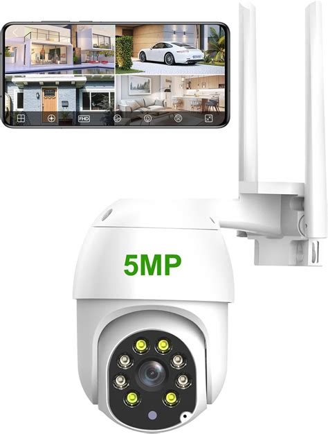 Amazon.co.jp: JOOAN Security Camera, Outdoor WiFi Camera, Pan 300° Tilt 90° Camera, Can Be Added ...