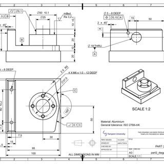 2D drawing of an example part | Download Scientific Diagram