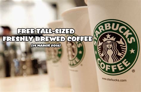 Starbucks: Free Tall-sized Coffee from 8:30PM - 9:30PM (19 Mar 16 ...