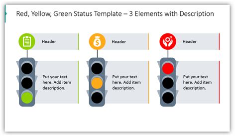 Red Yellow Green Project Status Template