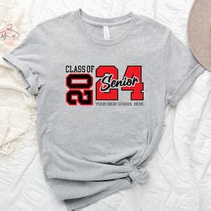 Custom Class of 2024 Shirt, Senior T-shirt, High School Shirt ...