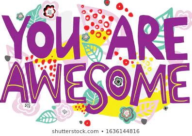 You are Awesome Stock Illustrations, Images & Vectors | Shutterstock Stock Illustrations ...
