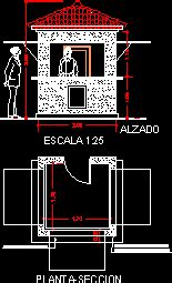 Tourism Information Kiosk 2D DWG Design Plan for AutoCAD • Designs CAD