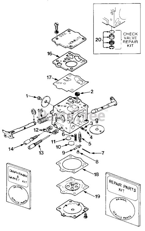 Homelite XL 12 (UT-10445-B) - Homelite Chainsaw SDC-62 Carburetor Parts Lookup with Diagrams ...