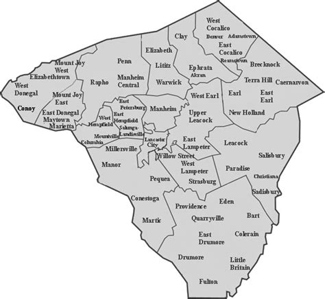 Lancaster County Municipality Map - Carina Vivienne