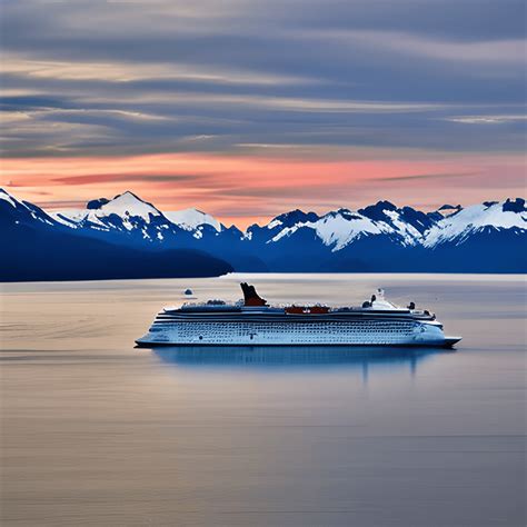 Cruise Ships Alaska Sun Set · Creative Fabrica