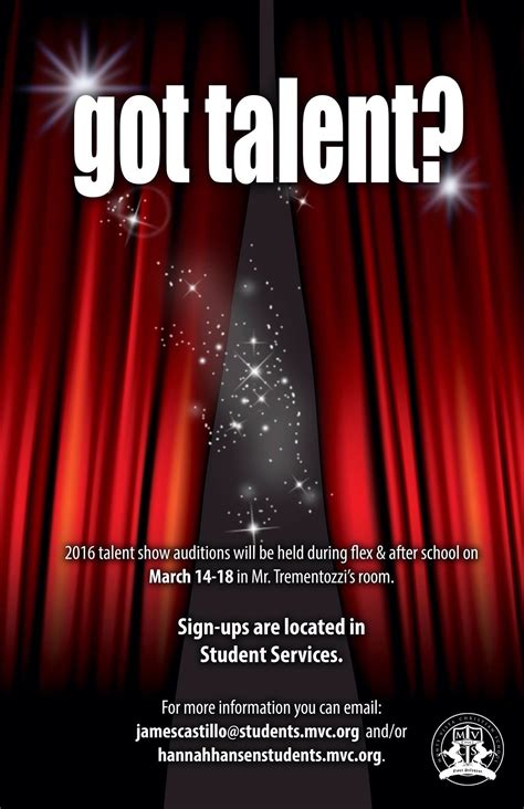 Talent Show Poster Template Awesome Mvcs Talent Show Current events ...