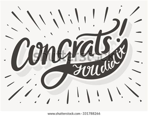 Congrats You Did Congratulations Card Stock Vector (Royalty Free) 331788266