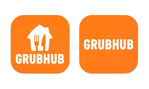 Old and New Icons of Grubhub App on White Background Editorial Stock ...