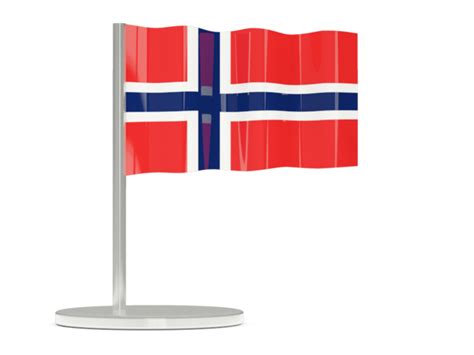 Flag pin. Illustration of flag of Svalbard and Jan Mayen