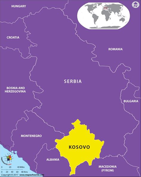 Where Is Kosovo Located On A Map - Topographic Map World