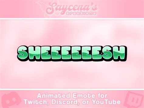 SHEESH Animated Twitch Emote Comes With Static Emote Text Emotes Twitch Emotes Discord Emotes ...