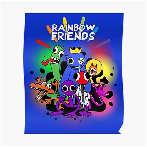 Póster «Rainbow Friends Hug it Out Colores» de TheBullishRhino | Redbubble