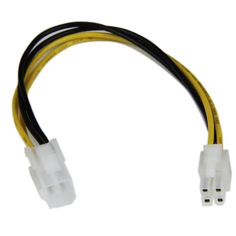 8in ATX12V 4 Pin P4 CPU Power Extension | P4 Power Cables | StarTech.com