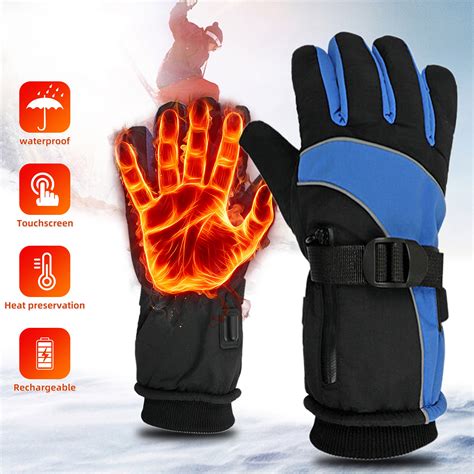 Electric Heated Gloves,WZCPCV Waterproof Heated Glove for Men ...