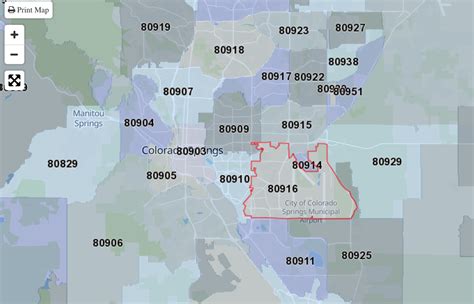 Zip Code Map Colorado Springs Colorado – Get Map Update