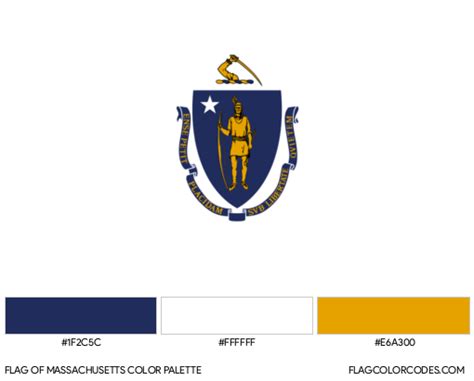 Massachusetts flag color codes