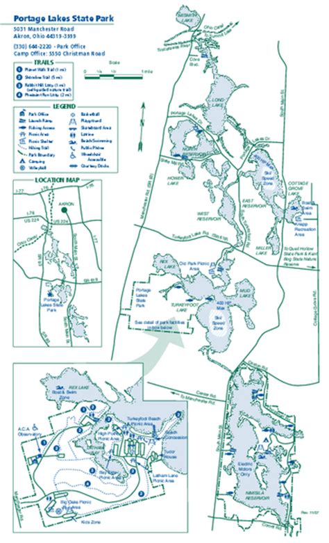 Portage Lakes State Park map - Akron Ohio 44319 • mappery