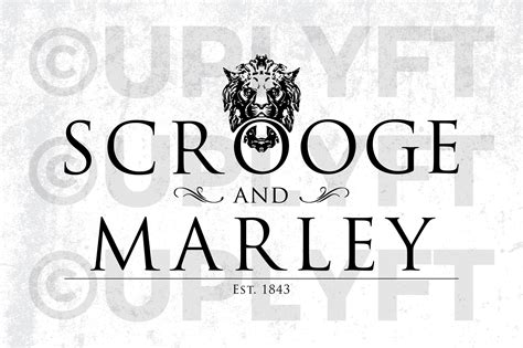 PRINTABLE Scrooge & Marley Christmas Carol Lion Head Door Knocker Sign ...