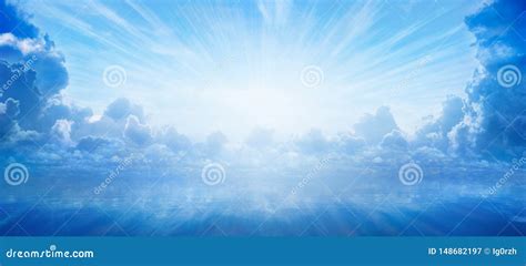 Bright Light from Heaven, Light of Hope and Happyness from Skies Stock Image - Image of horizon ...