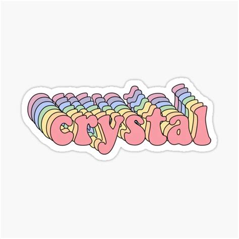 "crystal name sticker" Sticker for Sale by youtubemugs | Redbubble