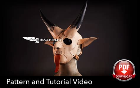 Krampus Mask Pattern - Devil Mask DIY - Pdf Download - Video Tutorial