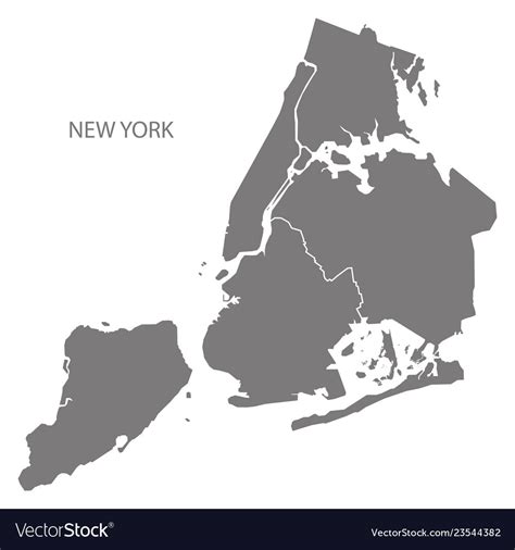 Outline Map Of New York City Boroughs - Eartha Madeleine