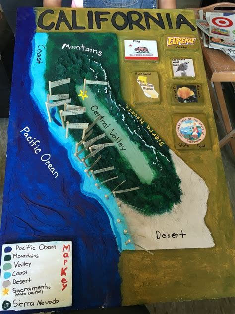 California map 4th grade student project | California history projects ...